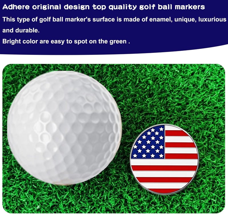 Adhere Golf Ball Markers Personlized Logo Enamel with A Strong Magnetic Hat Clips A Premium Golf Gifts for Golfer - Image 4